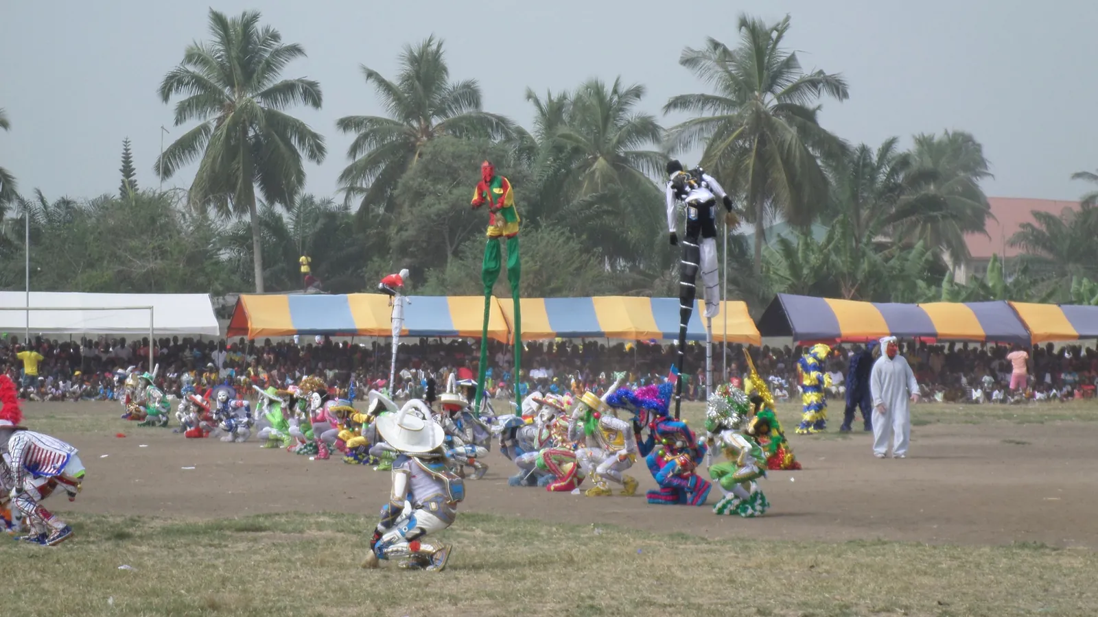 A colorful festival scene in Ghana