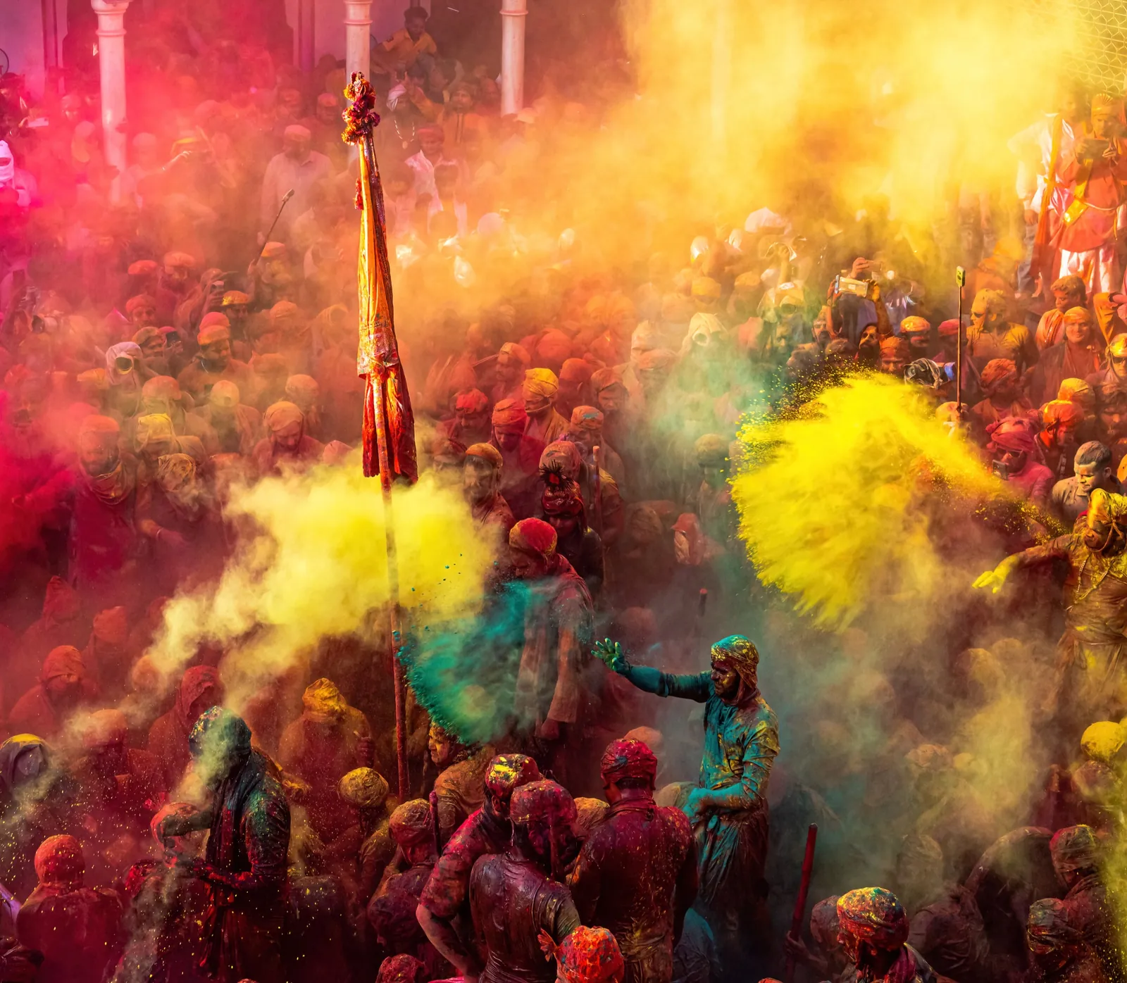 A colorful Holi celebration in India